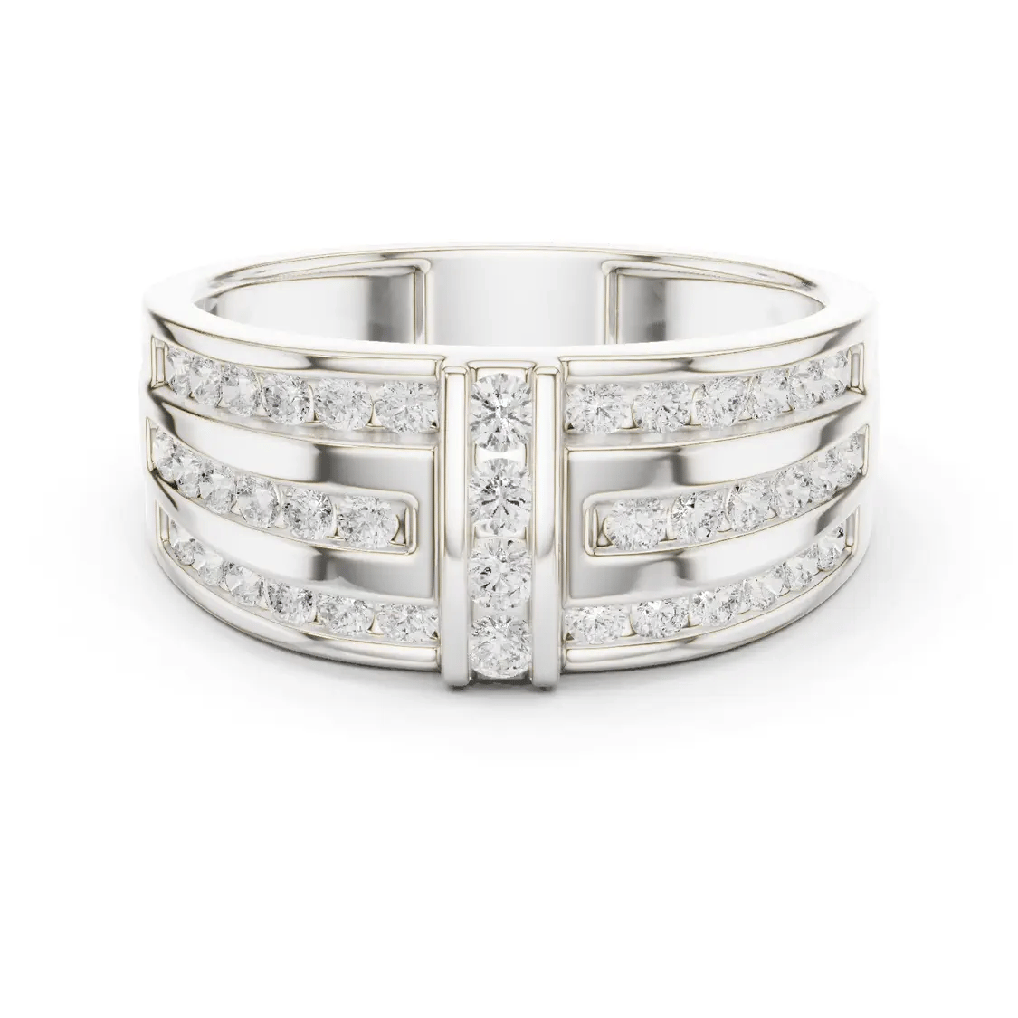 Radiant Channel Diamond Band (0.75 ct.tw.) Round 10K Yellow Gold 10K White Gold 10K Rose Gold 14K...