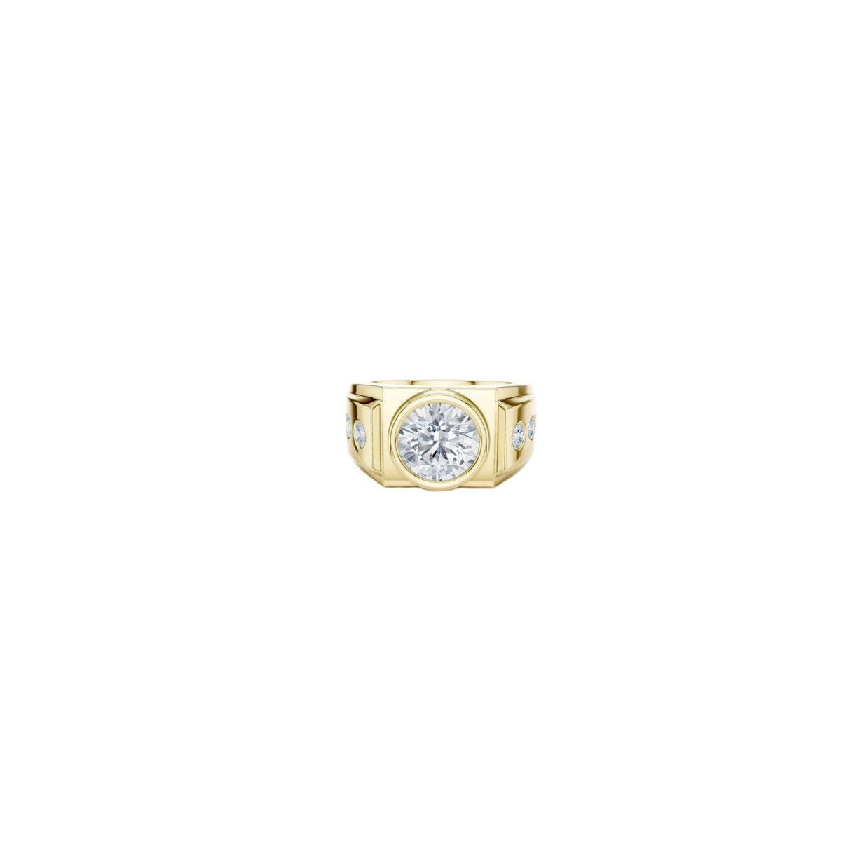 Round / 10K Yellow Gold / LD-RNG-M0003