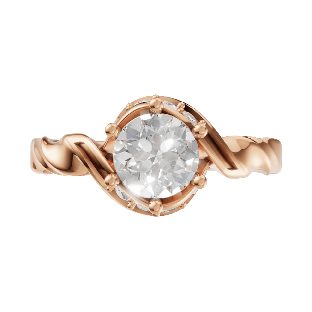 round-14k rose gold|round-18k rose gold