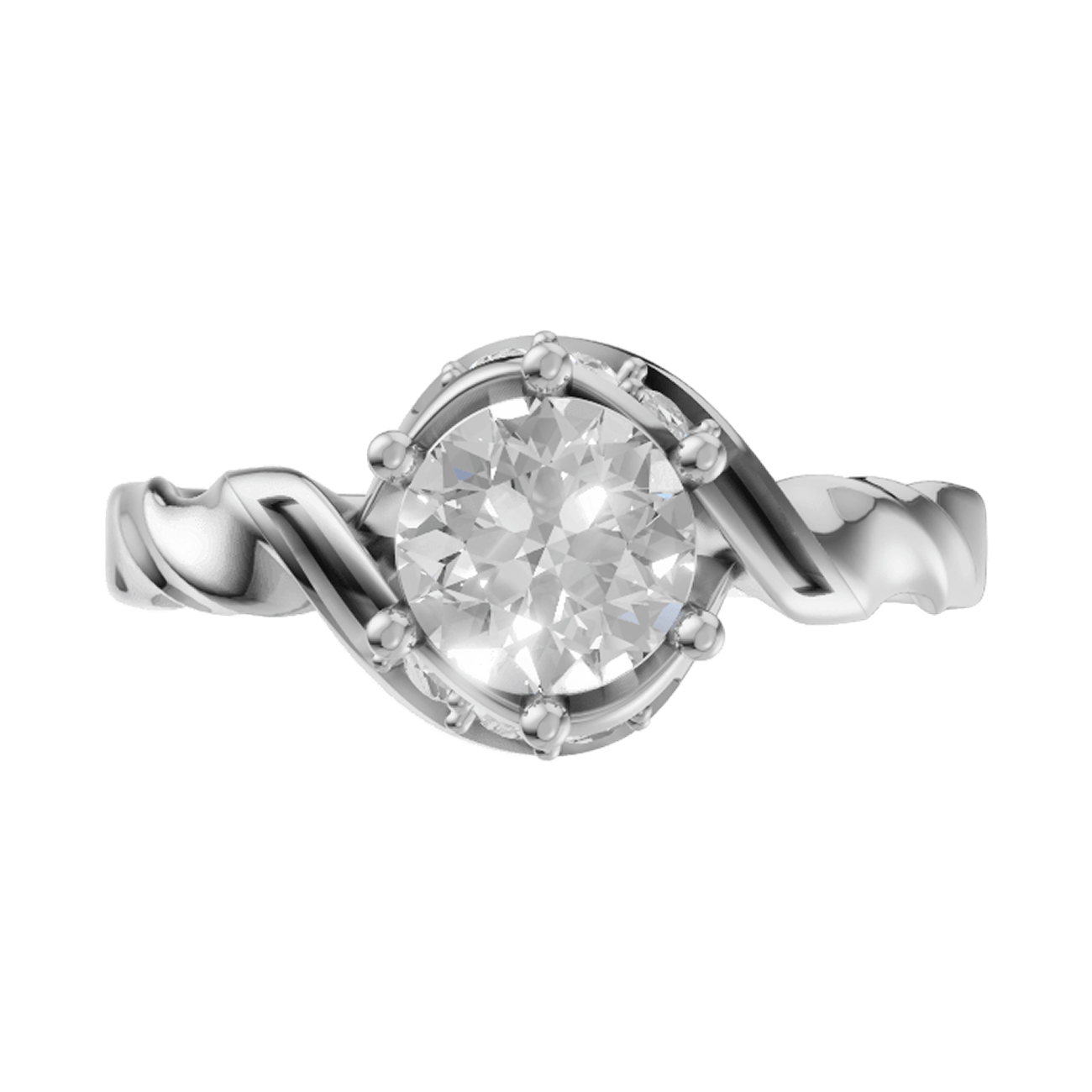 round-14k white gold|round-18k white gold|round-platinum