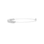 Round diamond tennis bracelet side view with hinged clasp and prong-set stones
