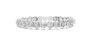 White metal cushion-cut diamond tennis bracelet with oval-cushion stones in a uniform line
