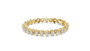 Yellow gold diamond tennis bracelet with cushion-cut stones in a linked chain design