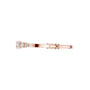 Rose gold diamond bangle side profile with graduated round stones and hinge clasp