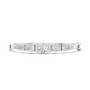 White gold graduated diamond bangle with seven round stones