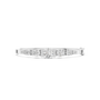 White gold bangle with 7 round diamonds in a graduated row.