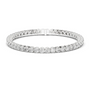 Diamond tennis bracelet in white gold with round pavé diamonds and hinged clasp