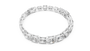 White gold diamond bracelet with radiant-cut stones in mixed-link square settings
