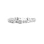 White gold diamond bracelet with radiant-cut stones in mixed-link bezel settings