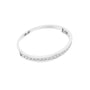 Diamond channel-set bangle with slim white-gold band and round sparkle stones