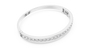Diamond channel-set bangle with slim white-gold band and round sparkle stones
