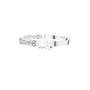 Diamond channel-set bangle set with white-gold band and small round channel stones