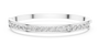 White-gold diamond channel-set bangle featuring a row of round stones