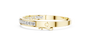 Diamond channel-set bangle with yellow-gold band and inset round stones