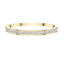 Yellow-gold diamond channel-set bangle with a continuous row of round stones