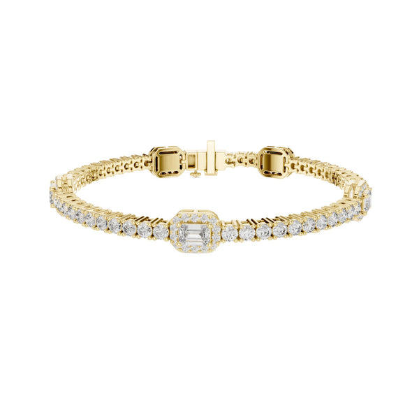 Imperial Halo Emerald-Cut Diamond Bracelet (5.3 ct.tw.)