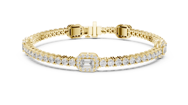 Imperial Halo Emerald-Cut Diamond Bracelet (5.3 ct.tw.)