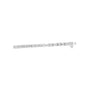 White gold diamond bracelet, side view, with baguette-cut stones