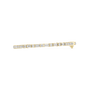 Yellow gold diamond bracelet side view with mixed-cut stones along the band.