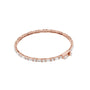 Rose gold diamond bracelet with baguette-cut stones in a continuous row
