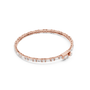 Rose gold diamond bracelet with baguette-cut stones in a continuous row