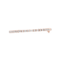 Rose gold diamond bracelet, side view, with baguette-cut stones