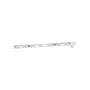 White gold diamond link bracelet side profile with round bezel-set stones