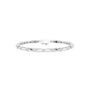 White gold diamond bezel link bracelet top view with round bezel-set stones