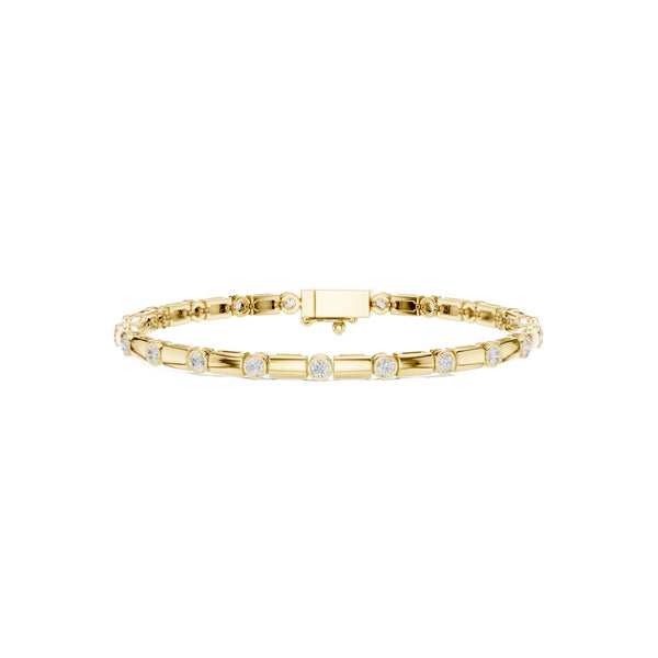 Sleek Zenith Bezel Set Diamond Link Bracelet (0.80 ct.tw.)