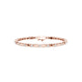Rose gold diamond bezel link bracelet top view with round bezel-set stones