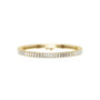 Gold-tone tennis bracelet with baguette-cut diamonds and center clasp bar