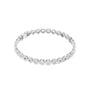 White gold marquise diamond tennis bracelet with oval-link bezel settings