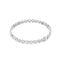 White gold marquise diamond tennis bracelet, side view with linked bezels