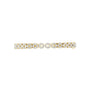 Gold-tone diamond tennis bracelet with oval stones in a double-row design