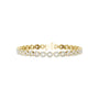 Diamond tennis bracelet with oval stones and gold-tone prong settings