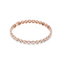 Rose gold marquise diamond tennis bracelet with oval-link settings