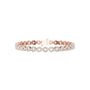 Rose gold marquise diamond tennis bracelet with openwork clasp detail