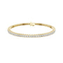 Princess-cut diamond line bracelet in yellow gold with box clasp