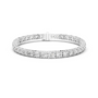 White gold diamond tennis bracelet with box clasp and round diamond pavé