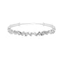White metal diamond mosaic bracelet with marquise-cut diamonds forming a continuous row