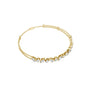 Yellow gold hinged diamond mosaic bracelet featuring marquise-cut diamonds across the top