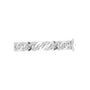 White gold diamond Cuban link bracelet with round pavé accents and interlocking chain links.