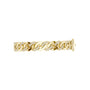 Yellow gold Cuban link bracelet side view with diamond-accented links