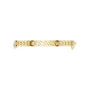 Yellow gold curb link bracelet, side view with diamond details