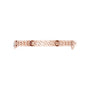 Rose gold diamond curb link bracelet shown from the side profile, links visible.
