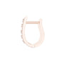 Rose gold diamond J-hoop earring with round-cut stones
