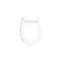 Wide diamond hoop earrings, multi-row design, white metal hoop with round diamond accents
