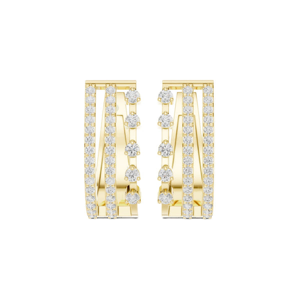 Multi-Row Wide Diamond Hoop Earrings (0.45 ct.tw.)