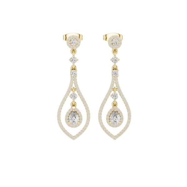 Pear-Cut Chandelier Drop Diamond Earrings (1.30 ct.tw.)