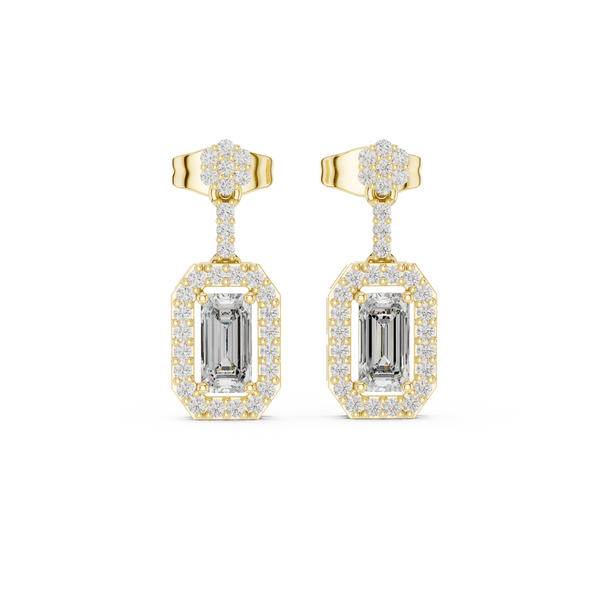 Emerald Cut Elegant Diamond Drops (1.05 ct.tw.)